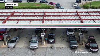Rain from Helene wash away sections of roads