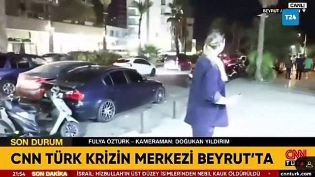 Beyrut'ta CNN Türk canlı yayınına müdahale