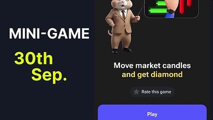 30 September Hamster Kombat Mini Game | Hamster KEY Game today