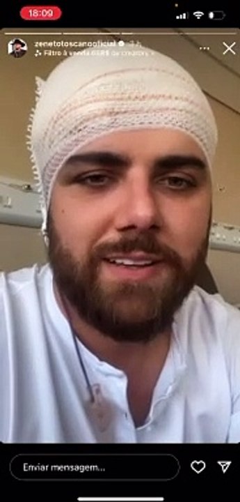 Zé Neto sofre acidente e leva pontos na cabeça;...