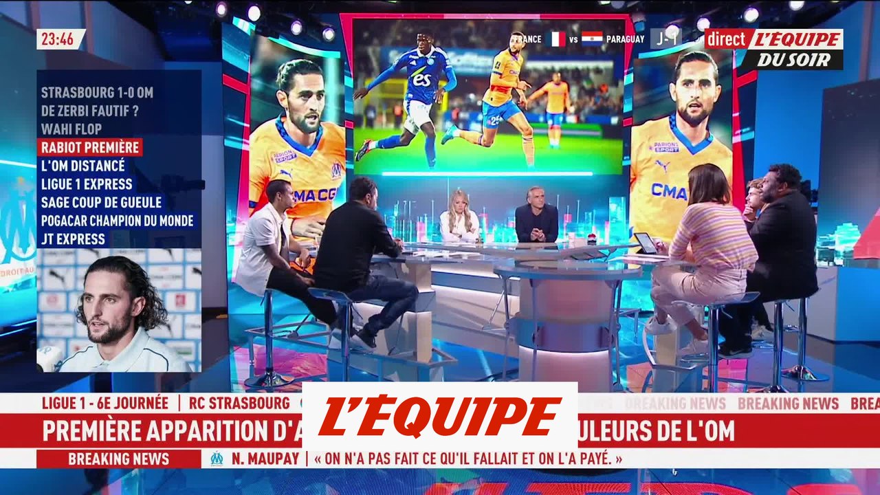 Première entrée pour Rabiot avec l'OM à Strasbourg - Foot - L1 - OM