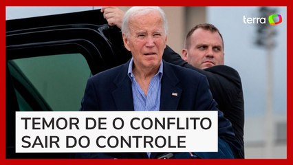 Biden diz que guerra total no Oriente Médio 'deve ser evitada' e que conversará com Netanyahu