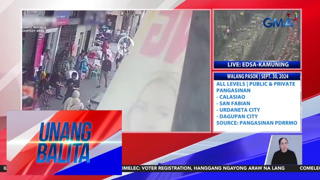 Tindera, patay matapos barilin ng rider; suspek, pinaghahanap | Unang Balita