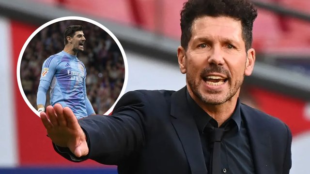 Diego Simeone arremete contra Thibaut Courtois tras 'provocar' a la afición del Atlético de Madrid