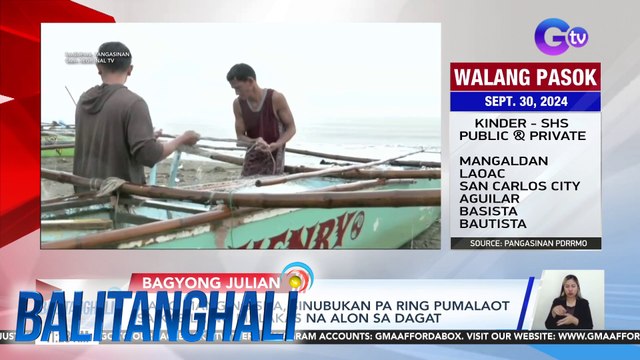 Ilang mangingisda, sinubukan pa ring pumalaot sa kabila ng malakas na alon sa dagat | Balitanghali