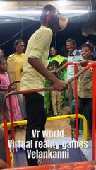 Funny virtual reality reaction  _ Vr world Velankanni _ #vrgaming #vrworld #short #shorts