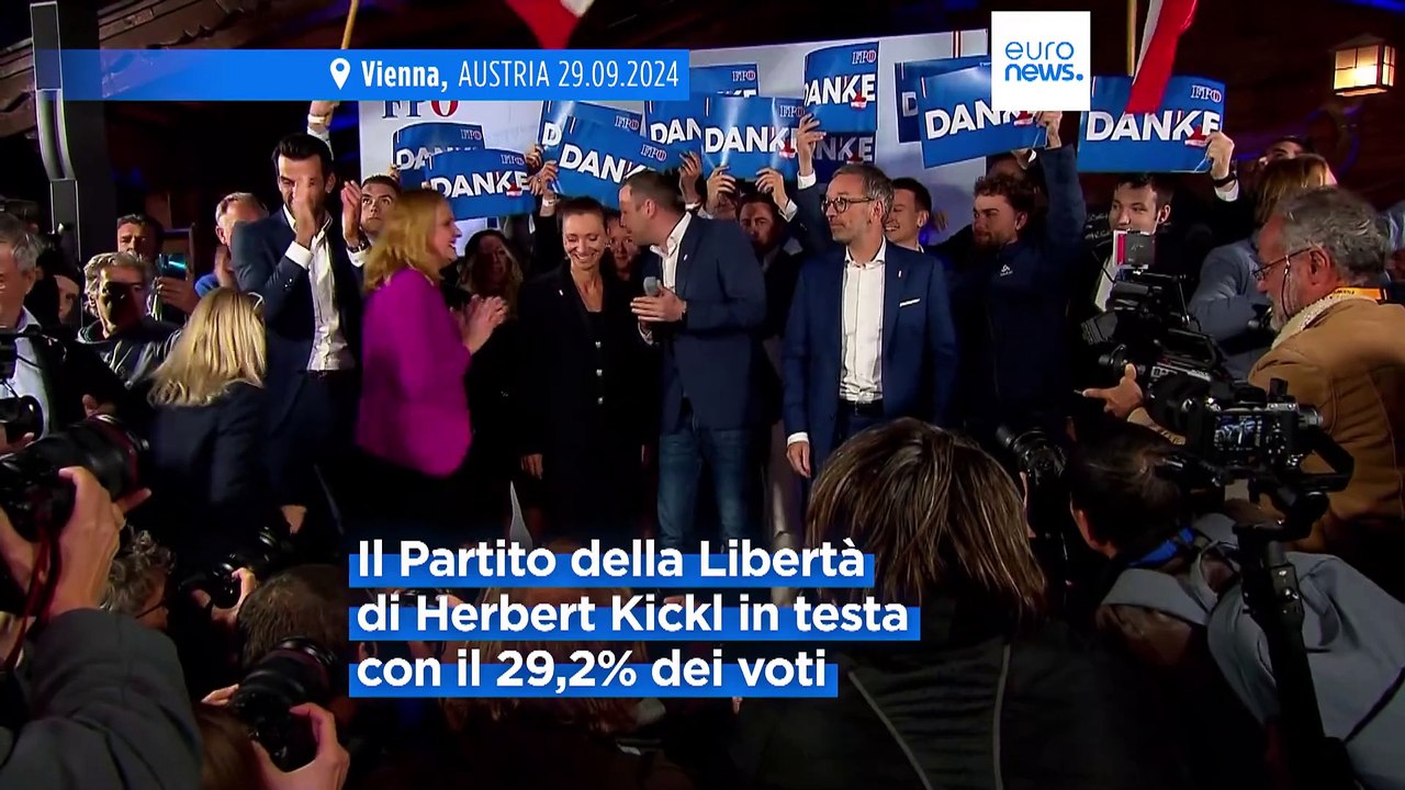 Il Partito della libertà d'Austria vince le elezioni: è la prima volta per l'estrema destra dal 1945