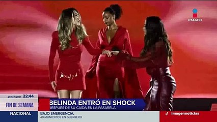 Belinda revela que estuvo en shock y se puso a llorar tras su caída en un pasarela