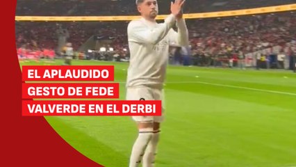 Download Video: El aplaudido gesto de Valverde con la grada del Atleti en el derbi