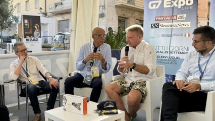 Lollobrigida a margine del G7 Agricoltura a Siracusa: il ministro in tv con i bermuda