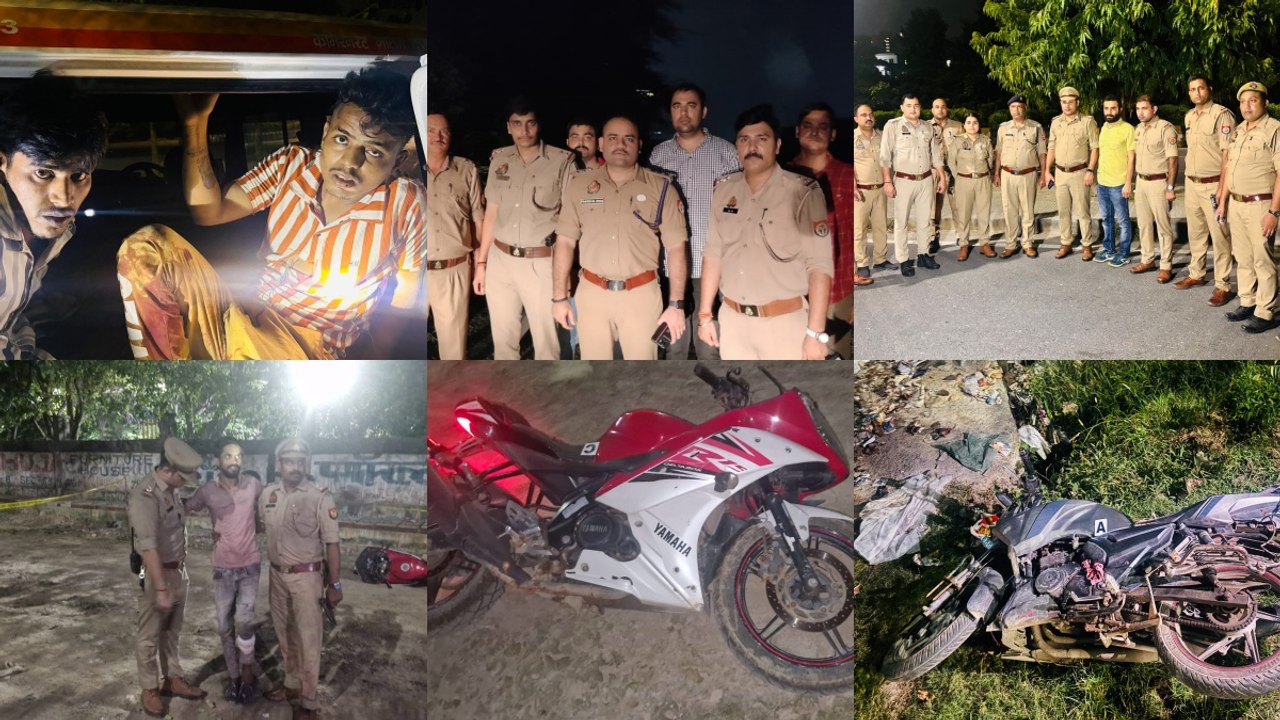 नोएडा में पुलिस और बदमाशों के बीच तीन जगह मुठभे...