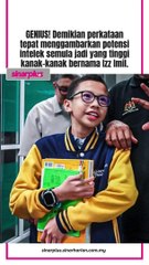 Tahniah Izz Imil. Moga tercapai cita-cita menjadi saintis pada masa hadapan