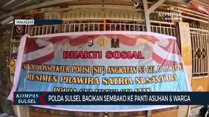 Polda Sulsel bagikan sembako ke panti asuhan & warga
