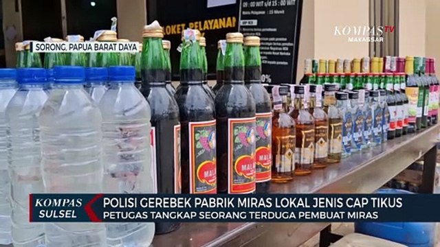 Polisi gerebek pabrik miras lokal jenis cap tikus