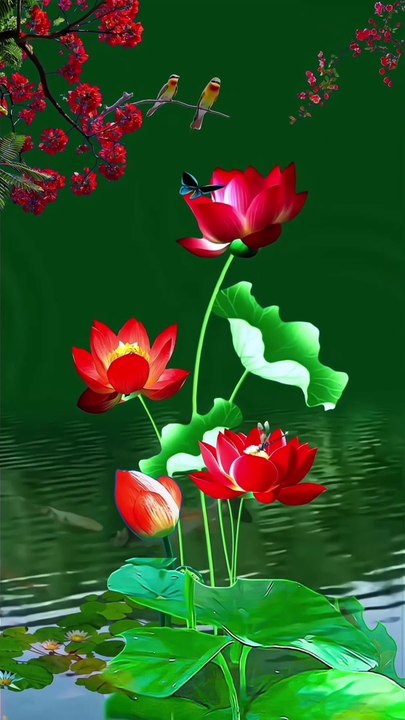 Beautiful Birds & Flowers