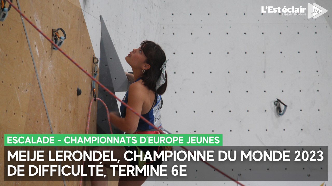 Meije Lerondel, Championne du monde 2023 de difficulté, termine 6e aux Championnats d'Europe Jeunes