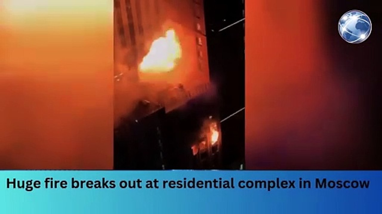 Huge fire breaks out at residential complex in Moscow #breakingnews #worldnews #news