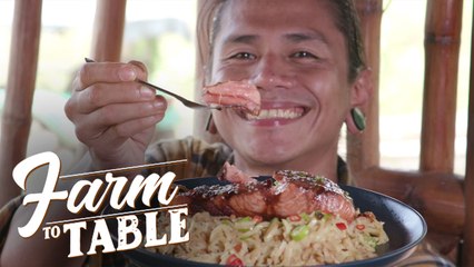 Salmon with Brown Sugar Glaze and Sweet & Spicy Noodles | Farm To Table