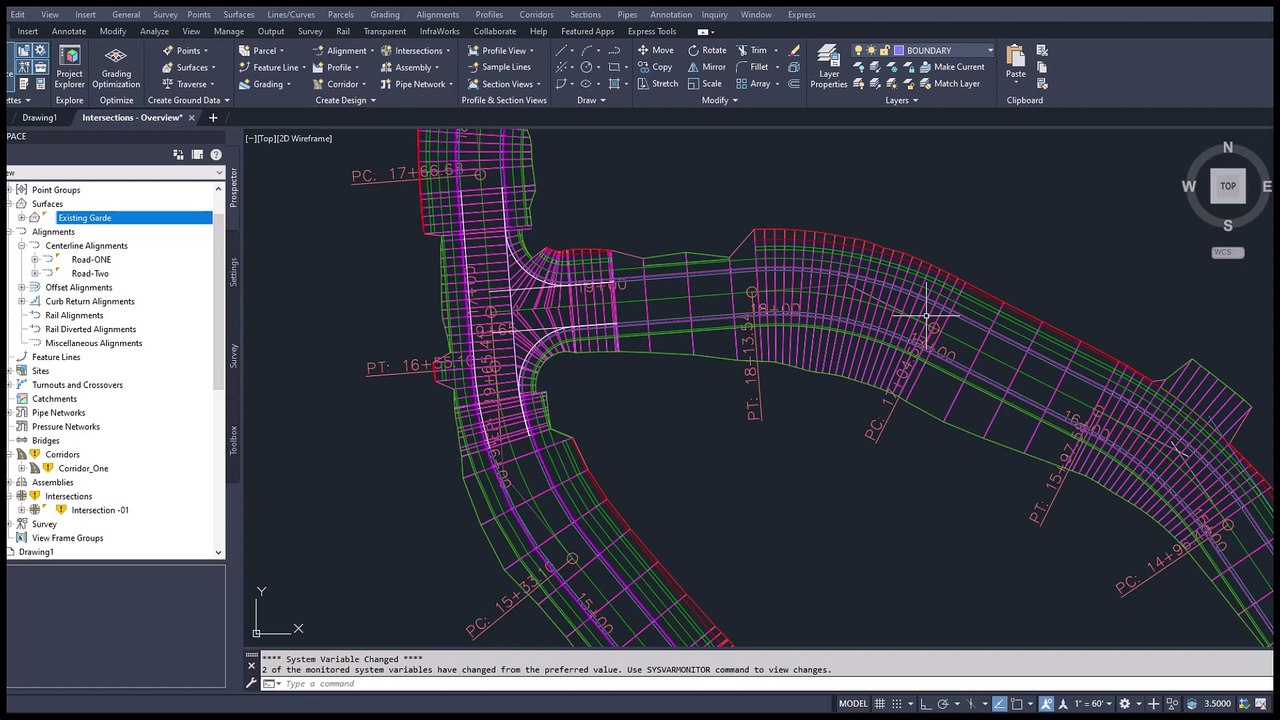 Working with Intersections in Civil 3Dسول تھری ڈی میں چوراہوں کے ساتھ کام کرناPart-107