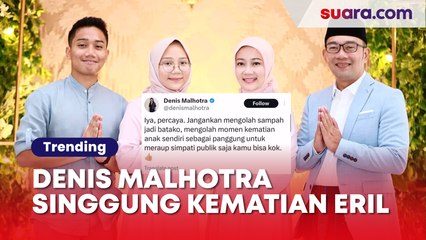 Singgung Kematian Eril untuk Cari Simpati, Ridwan Kamil ke Denis Malhotra: Fitnah Tak Bisa Kami Terima