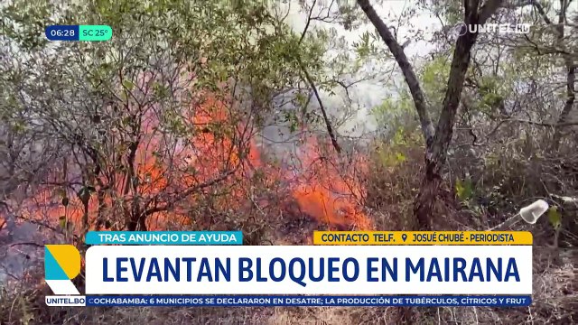 Levantan bloqueo en Mairana, ruta de los valles cruceños que une Santa Cruz y Cochabamba por la antigua carretera