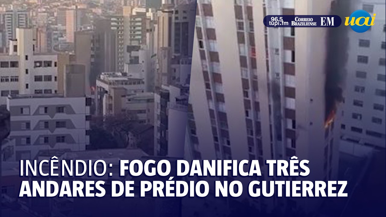 Incêndio em apartamento em BH danifica três andares do prédio