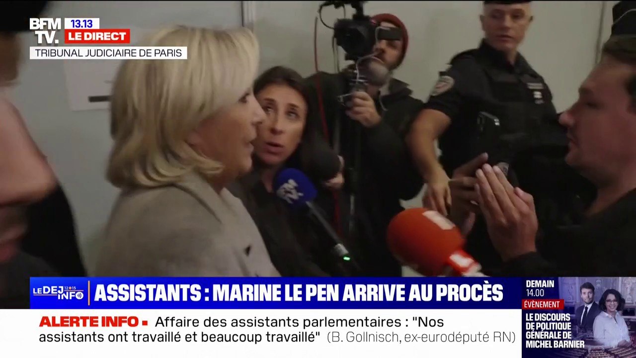 Affaire des assistants parlementaires RN: “Je suis très sereine”, affirme Marine Le Pen