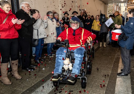 Steven Webb crosses the Cornwall 500 finish line
