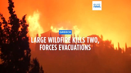 Wildfire in southern Greece leaves two people dead following record-hot summer