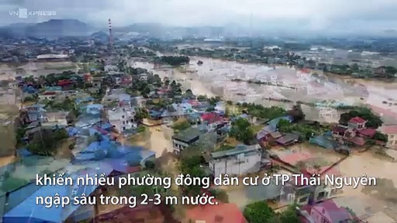 Bốn ngày chống chọi lũ ngập gần 3 m của người dân Thái Nguyên