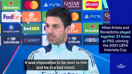 Arteta reveals Ronaldinho friendship during PSG years