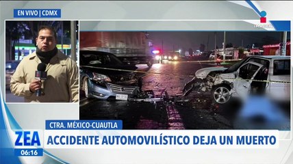 Accidente automovilístico deja un muerto en la carretera México-Cuautla