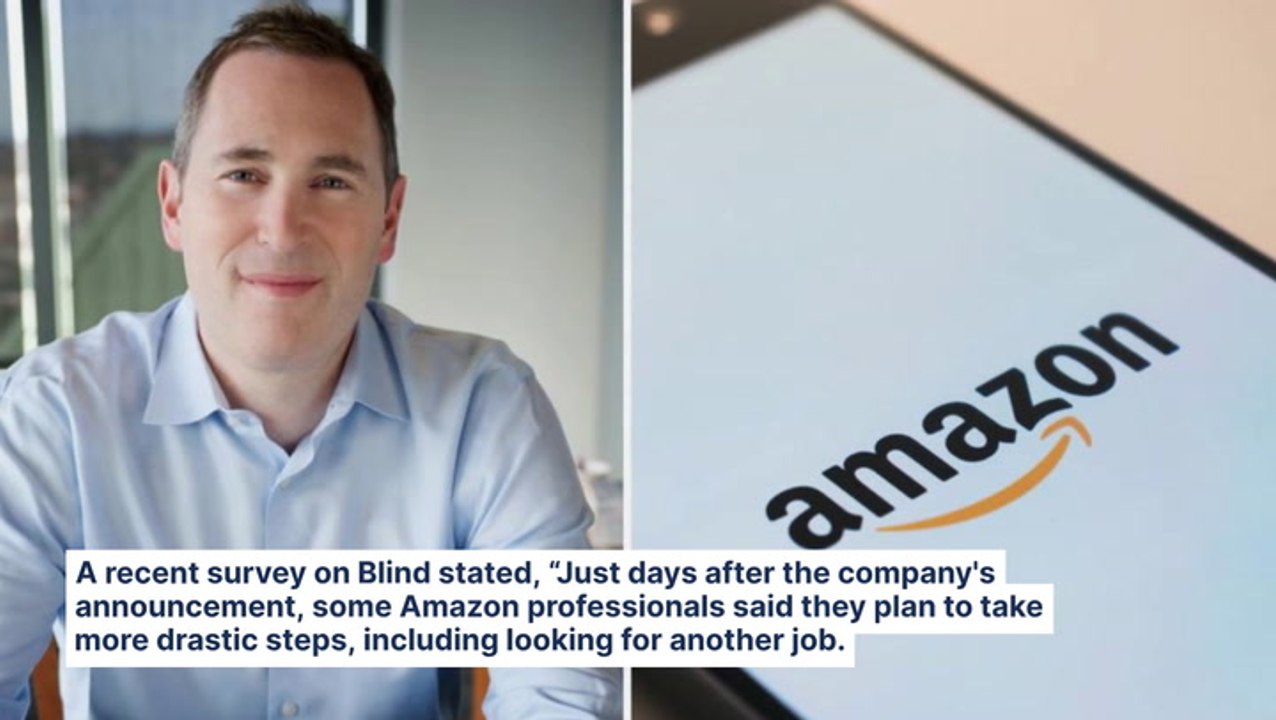 Amazon CEO Andy Jassy Faces Employee Revolt Over Full-Time Return To Office Mandate, 73% Consider Quitting: Survey