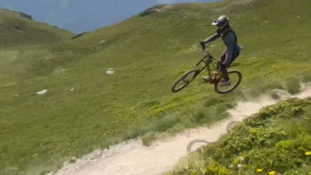 Biker attempts risky jump but suffers a gnarly fall after making a major mistake mid-air