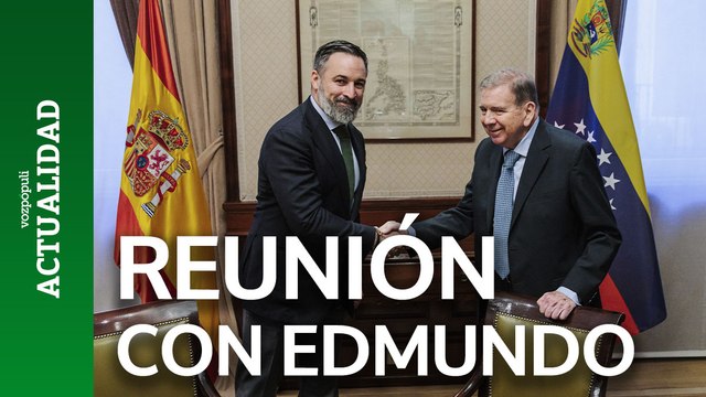 Santiago Abascal mantiene un encuentro con Edmundo González en el Congreso