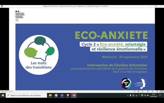 Les mots des transitions | Webinaire 1 : Eco-anxiété (Cycle 2 : Eco-anxiété, Solastalgie et Résilience émotionnelle )