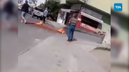 Fatsa’da çiftçiden fındık isyanı; sokağa döktüğü fındıkları ateşe verdi