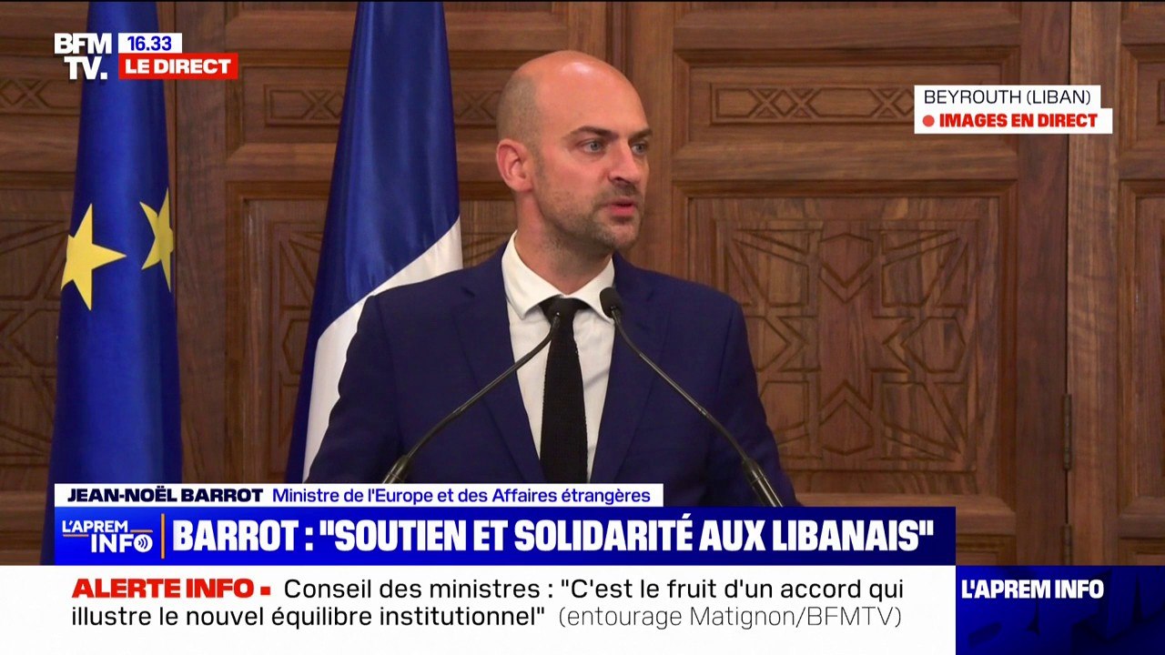 “Je suis venu apporter une aide aux victimes civiles, blessées, déplacées”, annonce Jean-Noël Barrot, ministre des Affaires étrangères