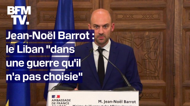 Liban: la conférence de presse de Jean-Noël Barrot, ministre des Affaires étrangères