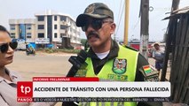 Conductor se fuga luego de impactar su vehículo contra un puesto de frutas y provocar la muerte de una persona