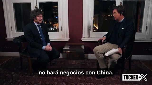 Milei con Carlson Tucker: No voy a hacer negocios con China y con ningún país comunista