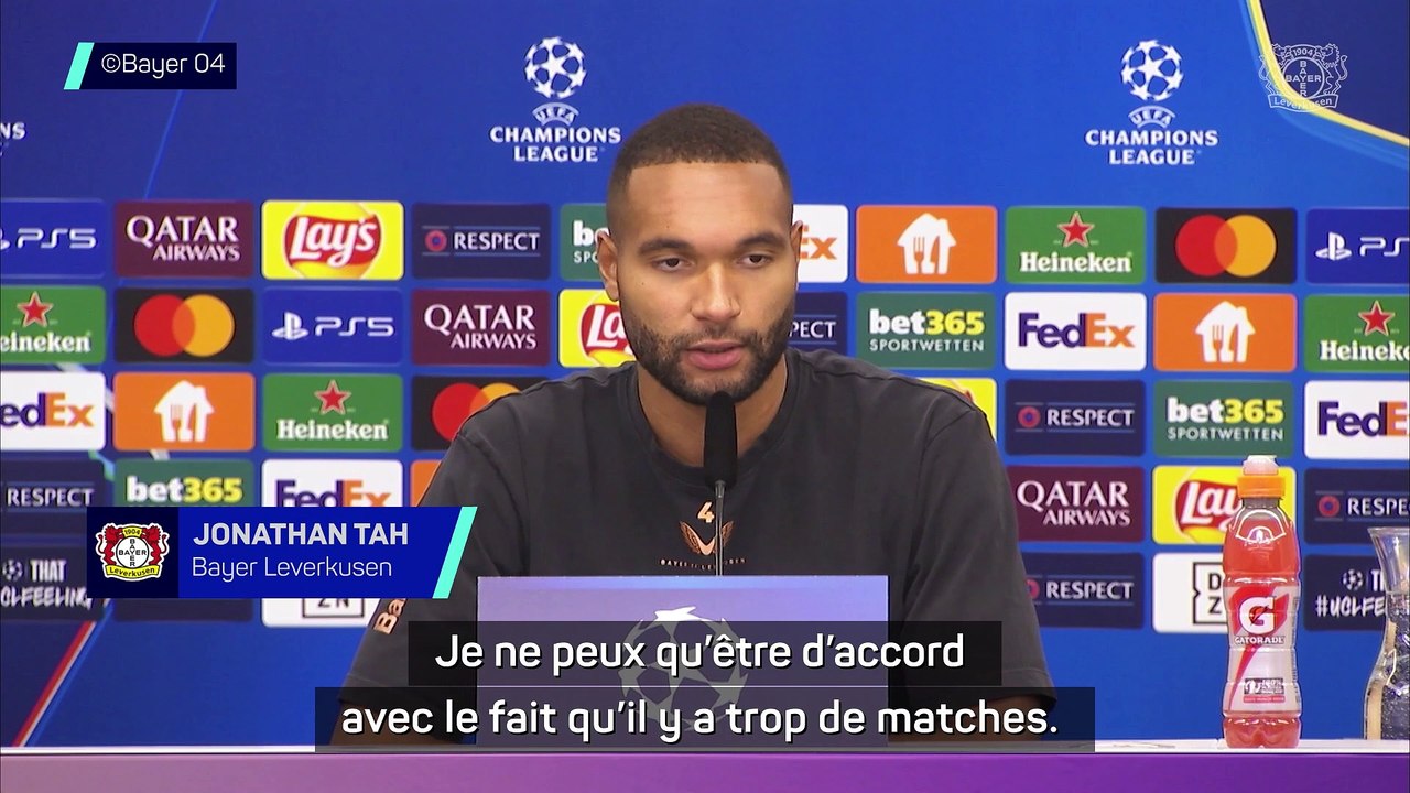 Tah sur les cadences infernales : "Il y a trop de matches mais je préfère jouer que m'entraîner"