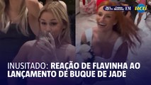 Inusitado: reação de Flavinha ao lançamento de buque de Jade
