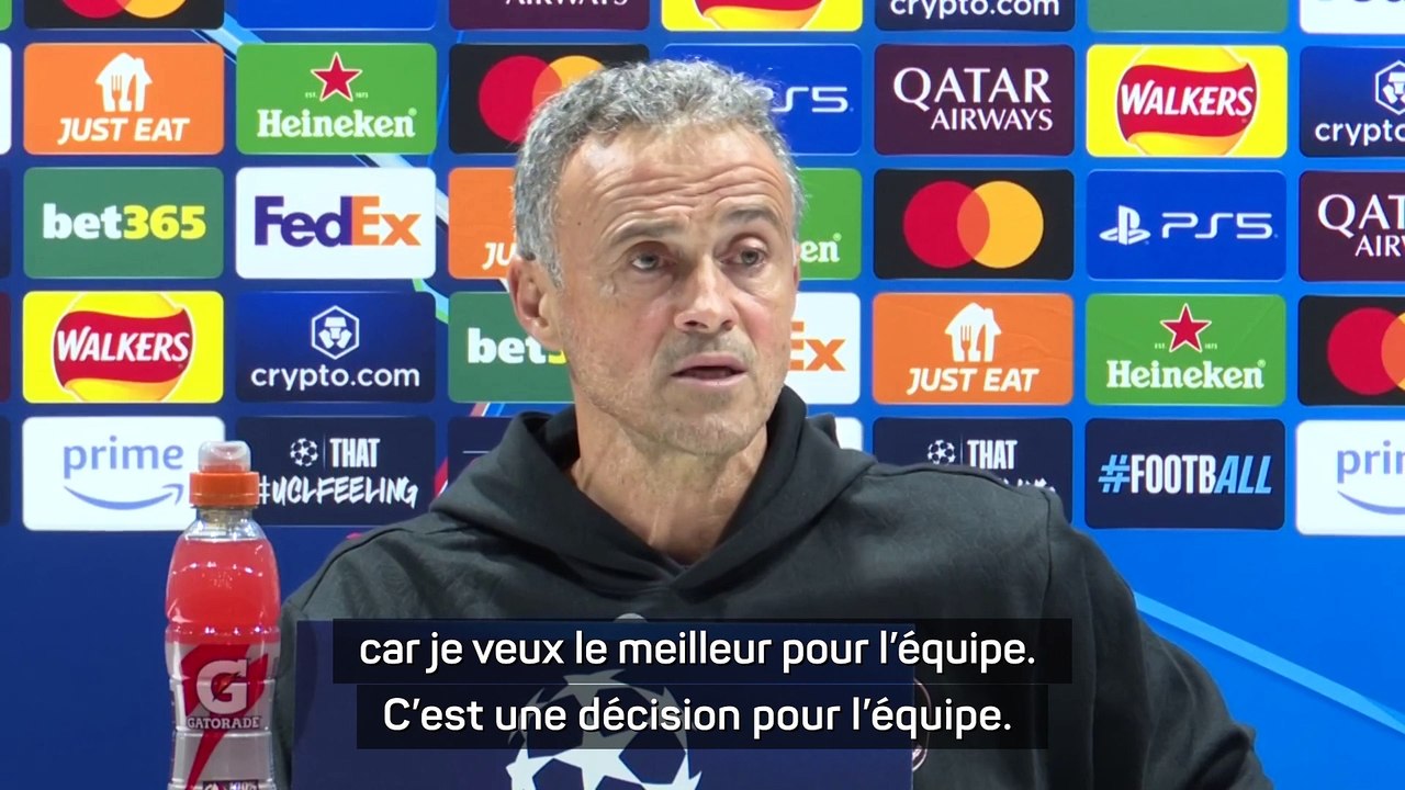 Luis Enrique : "Dembélé ? Une décision pour l'équipe"