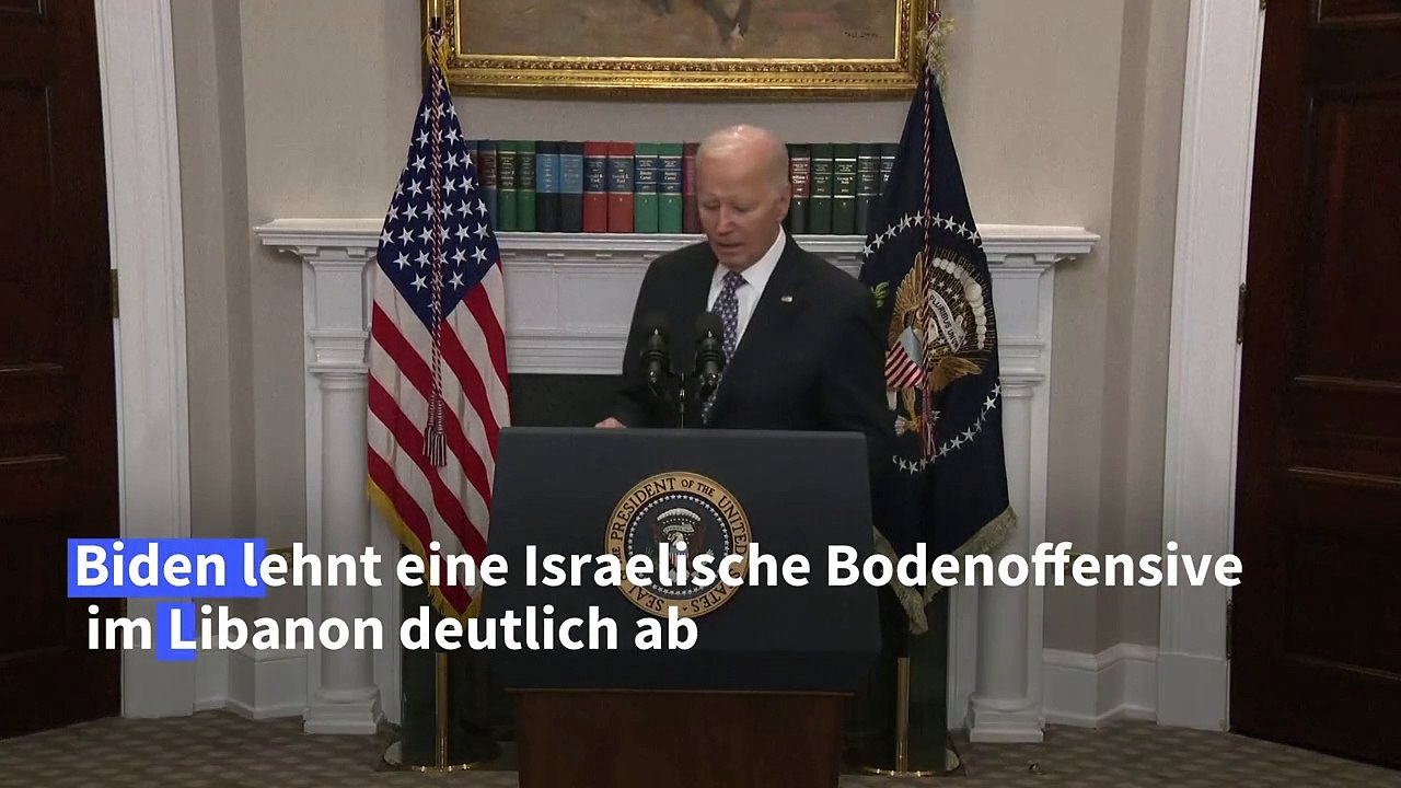 Biden lehnt Israelische Bodenoffensive im Libanon ab