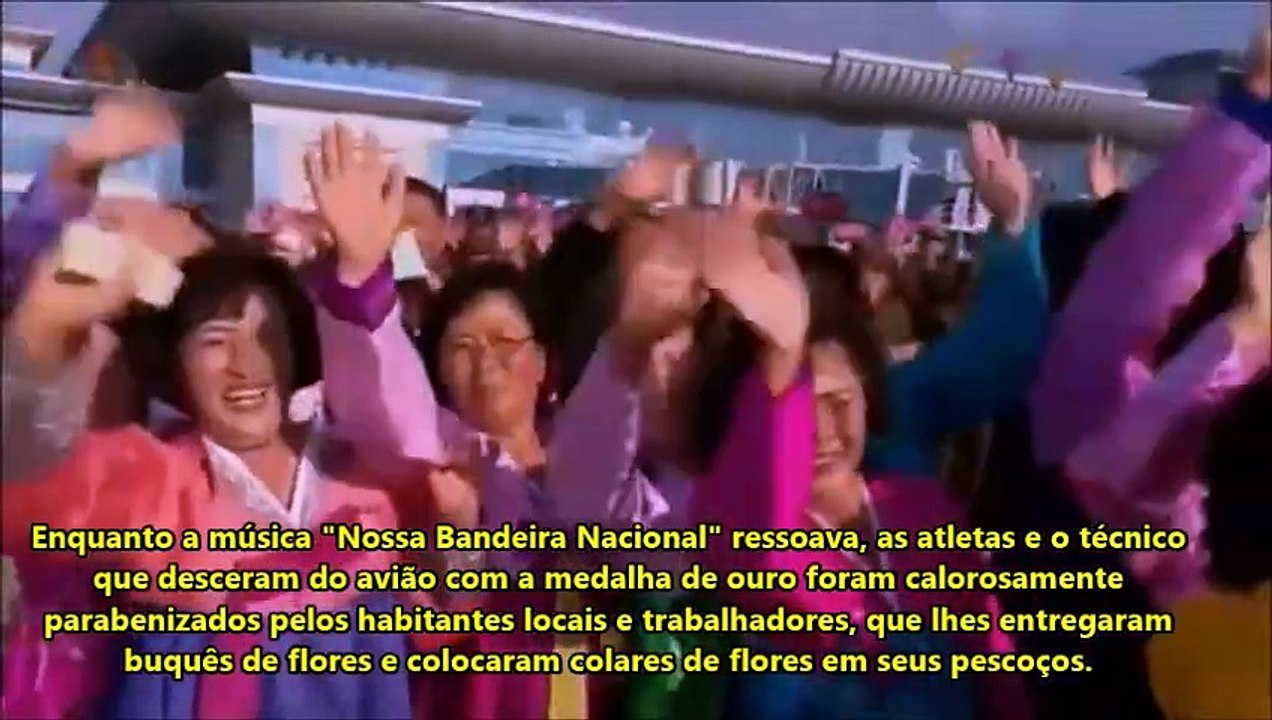 Matéria completa da Televisão Central da Coreia sobre a chegada das jogadoras após o título da Copa do Mundo de futebol feminino sub-20 (legendada)