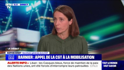 Sophie Binet (CGT): "Depuis trois mois, on a un débat politique qui a été dominé par des enjeux politiciens très loin des préoccupations des salariés, des retraités et des jeunes"