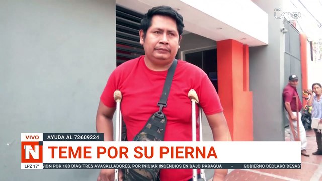 “Mi cuerpo rechazó los fierros”, lamentó Vicente y pidió ayuda para no perder su pierna