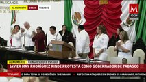 Javier May Rodríguez realiza toma de protesta como gobernador de Tabasco