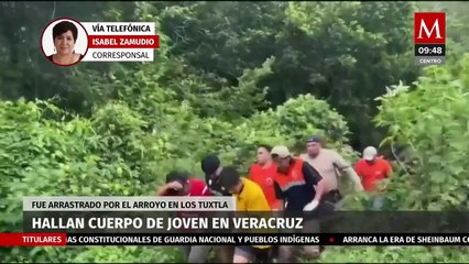 Arroyo arrastra a un menor de edad en Los Tuxtla; sólo encontraron su moto